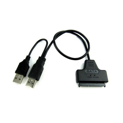Dobbel USB til harddisk HDD / SSD adapter