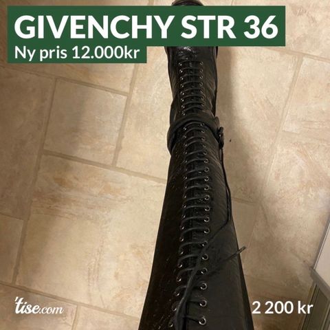 Givenchy støvletter str 35,5-36 ny pris 12.000kr selger billig