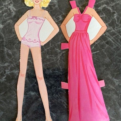 Barbie -Papirdukke - fra 1964. SOM NY. Flott Samleobjekt.