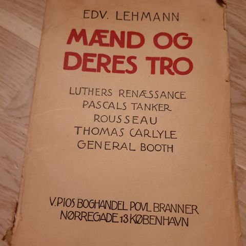 Edv. Lehmann - Mænd og Deres Tro (1922)