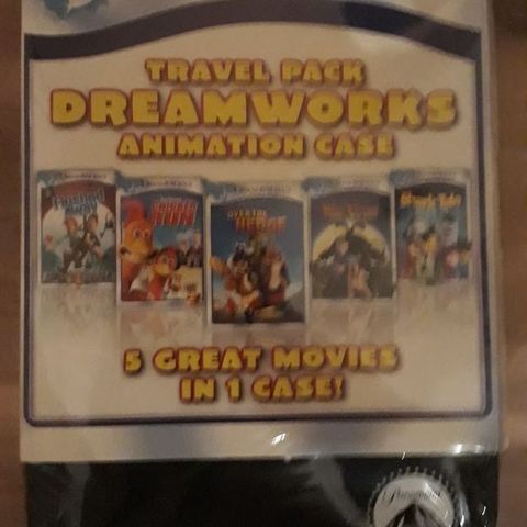 DVD fra Dream Works- (animasjon)5 filmer enda i plast