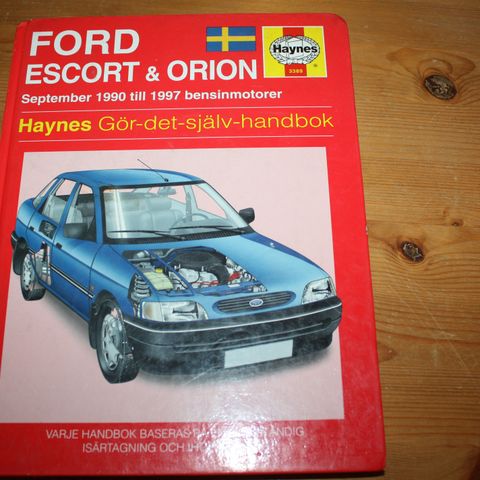 Ford Escort & Orion 9/90-97 Gjør det selv håndbok, bensinmotor