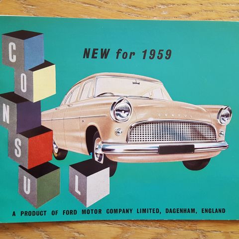 Brosjyre Ford Concul Mk II 1959