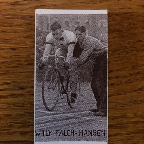 Willy Falch-Hansen sykkel sigarettkort 1930 Tiedemanns Tobak