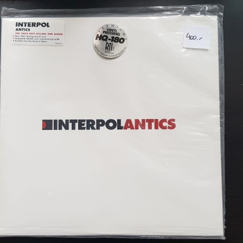 Interpol - Antics 180gr High Quality Audiophile vinyl press fra 2007