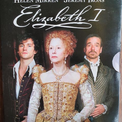 Elizabeth 1 miniserie, dvd med Helen Mirren, norske undertekster