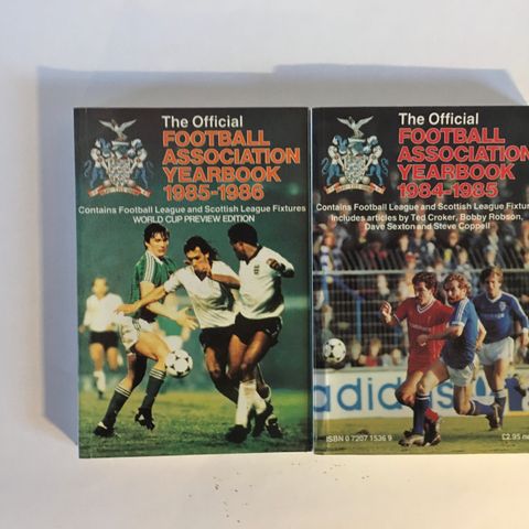 Engelsk fotball fakta bøker sesong 1984-85 og  1985-86