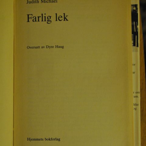 Judith Michael: Farlig lek.