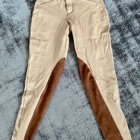 Beige «ridebukse» bukse fra Zara str xs