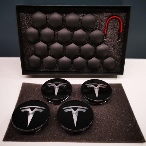 Tesla Model 3 S X senterkapsler + mutterkapsler