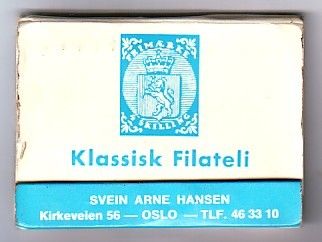 FYRSTIKKESKE med logo Klassisk Filateli S.A.Hansen