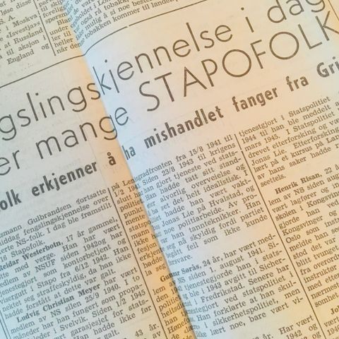 2 stk Arbeiderbladet 30. og 31. mai 1945 begge med stoff fra GRINI leiren