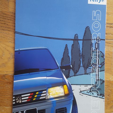 Brosjyre Peugeot 205 Rallye 1990