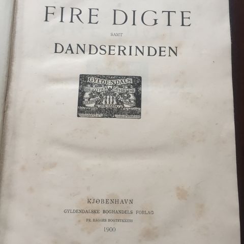 Fire digte samt danserinden. Fra 1900