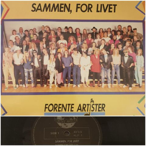 VINTAGE/RETRO LP-VINYL "SAMMEN FOR LIVET/FORENTE ARTISTET "