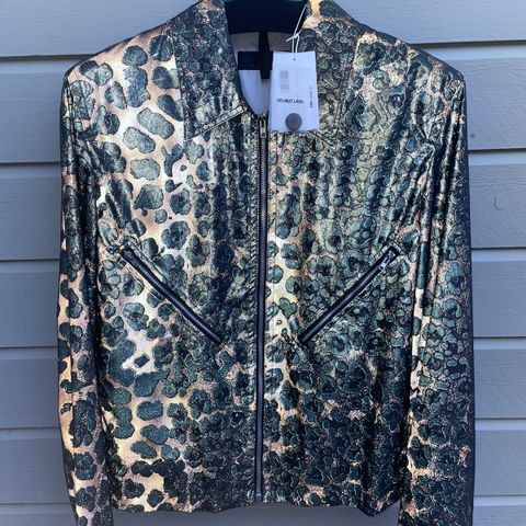 NY Helmut Lang Reflective Leopard Jacket