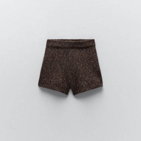 New ZARA 9% wool knit shorts, size L