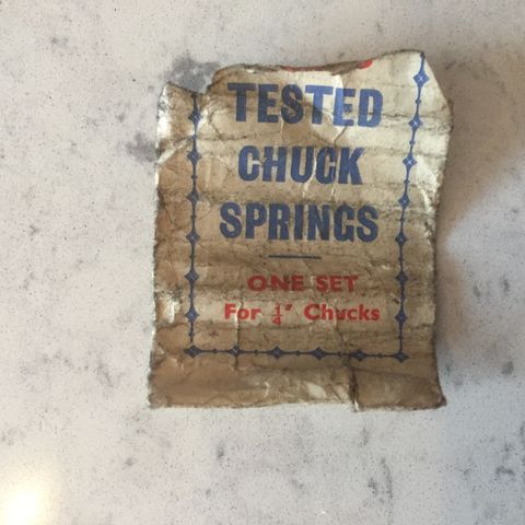 Vintage "Tested 1/4 inch Chucks Springs" Pack