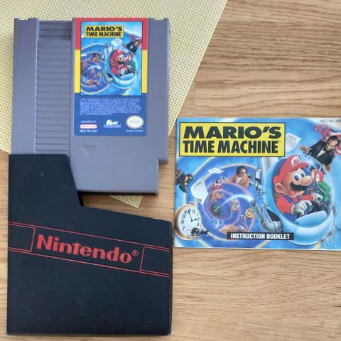 Mario's Time Machine med manual til NES (USA)