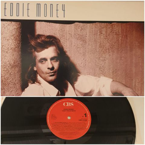 VINTAGE/RETRO LP-VINYL "EDDIE MONEY/CAN'T HOLD BACK 1986"