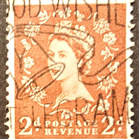 ENGLAND: Dronning Elizabeth ll, 2d (m. brun) / 864 ø.