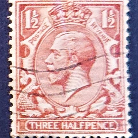 ENGLAND: Kong Georg V, 1934,  three halfpence, / 870 o.