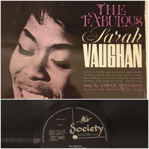 VINTAGE/RETRO LP-VINYL "SARAH VAUGHAN/THE FABULOUS "