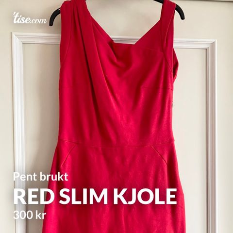 Red Slim Kjole