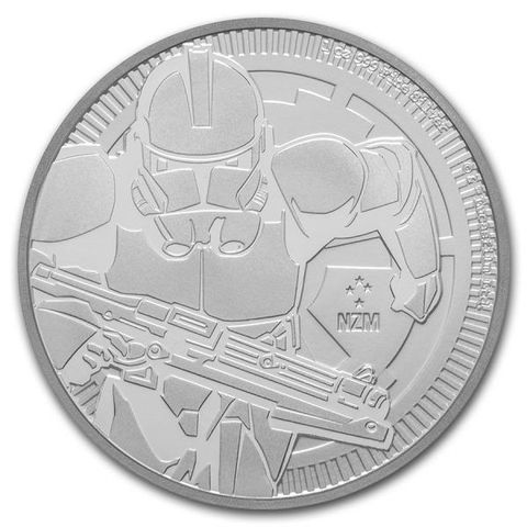 2019  NIUE  STAR WARS CLONE TROOPER  0.999 1 OZ SØLV BU KV