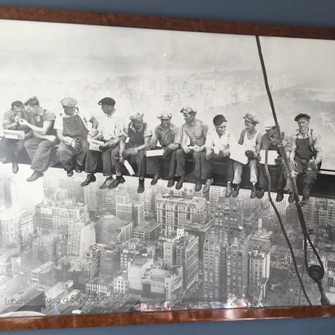 Meget fint bilde fra bygging av skyskraper 1932
