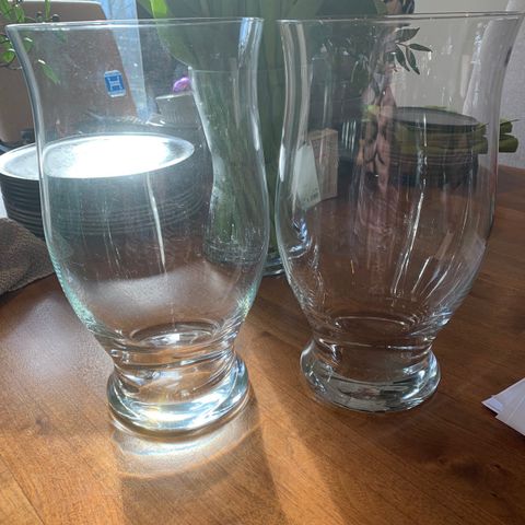 2x Hadeland 27cm glass vaser