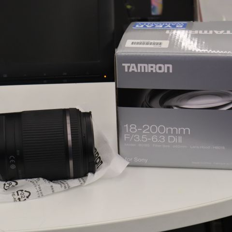 Tamron 18-200 mmF3.5-6.3 Di II objektiv til Sony A til 700,- førpris: 997,-