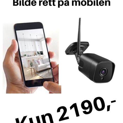 4G Kamera med bilde på mobilen. Bevegelses alarm