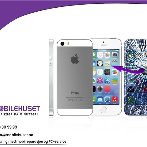 KNUST iPHONE 5/5S/5C SKJERM? KVALITETS SKJERM - RASK LEVERING - LAVE PRISER