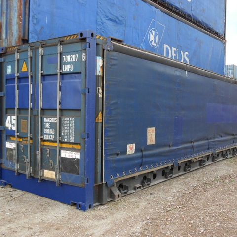 Brukt 45 ft Curtain side Container. AS IS