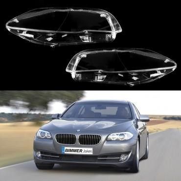 BMW F10 / F11 (2009-2013) frontlykt - glass (Sett)