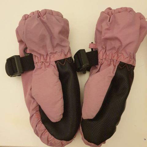 Gloves, 2 pairs, pink