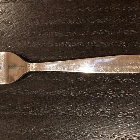 Liten sølvplett gaffel