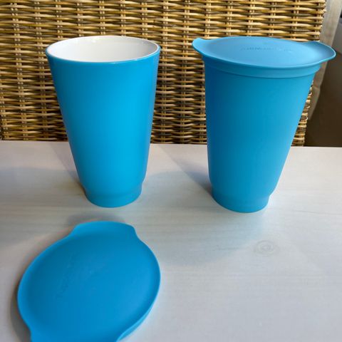 Tupperware Allegra krus m/lokk (2 stk.) 4,5 dl