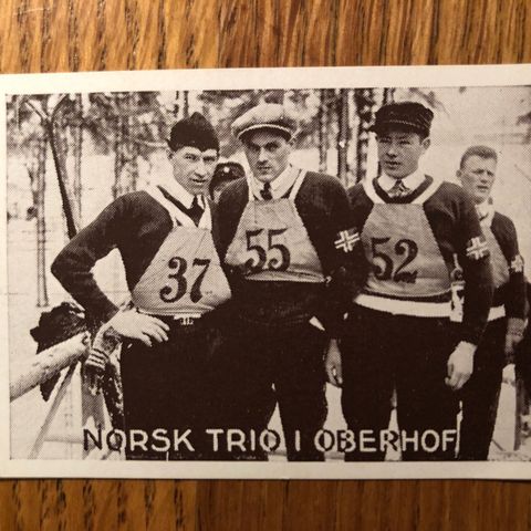 Lorang Andersen mf. ski kombinert sigarettkort 1930 Tiedemanns Tobak