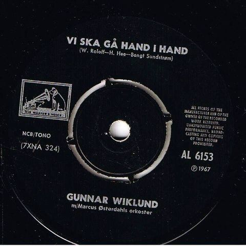 Gunnar Wiklund – Vi Ska Gå Hand I Hand / Jag Ser En Värld ( 7", Single 1968)