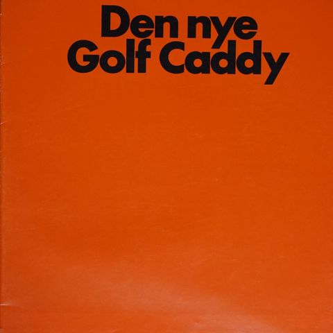 Den nye VW Golf Caddy 1983 brosjyre