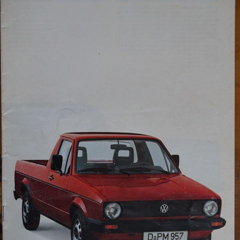VW Caddy brosjyre 1987