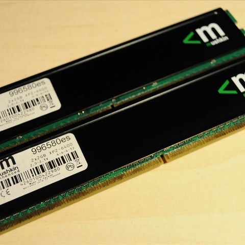 Mushkin 996580ES XP2-6400 4-4-4-12, 2x2 Gb DDR2