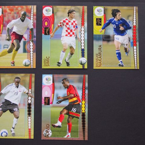 5 stk Panini fotballkort FIFA World Cup Germany/ VM fotball 2006