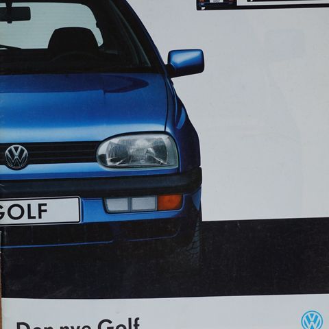 VW Golf 1992 brosjyre m. prisliste