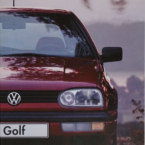 VW GOLF  1996 norsk brosjyre  på 40s.