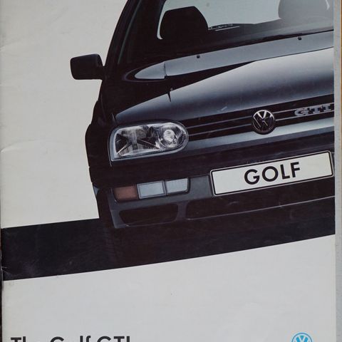 VW GOLF GTI 1993 engelsk tekst 32 s