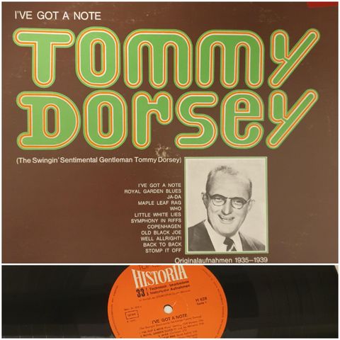 VINTAGE/RETRO LP-VINYL "TOMMY DORSEY/I'VE GOT A NOTE "