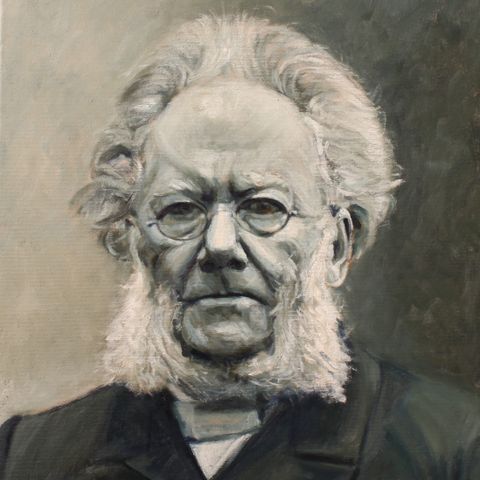 Henrik Ibsen- Oljemaleri til salgs